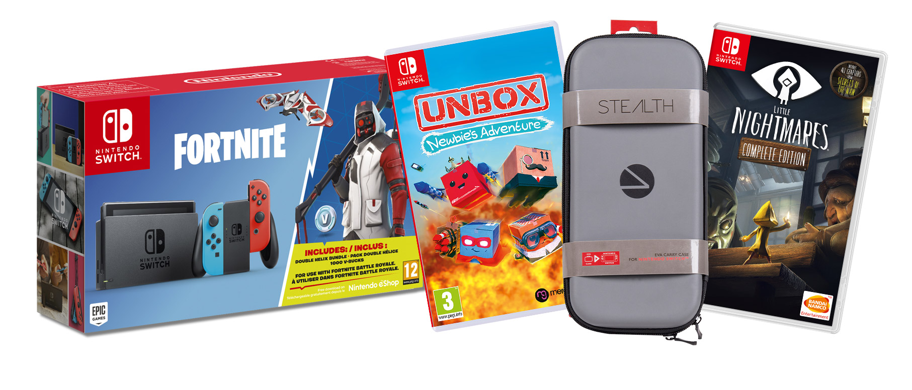 Nintendo Switch Neon Blue Red Fortnite Edition With Fortnite - nintendo switch hardware fortnite bundle