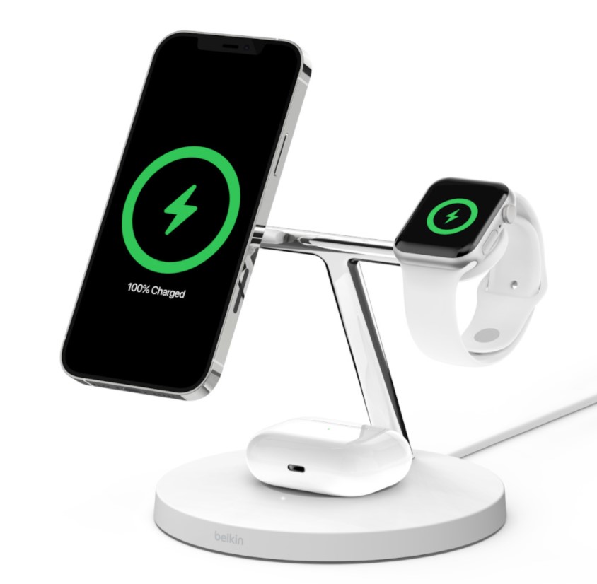 Belkin BOOST CHARGE PRO 3-in-1 Wireless Charger with MagSafe 15W